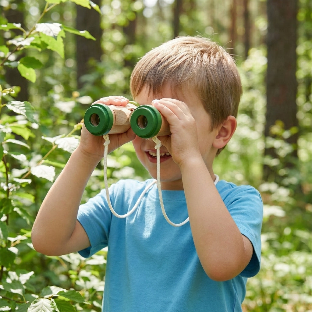 Wooden Outdoor Explorer Binoculars for Kids